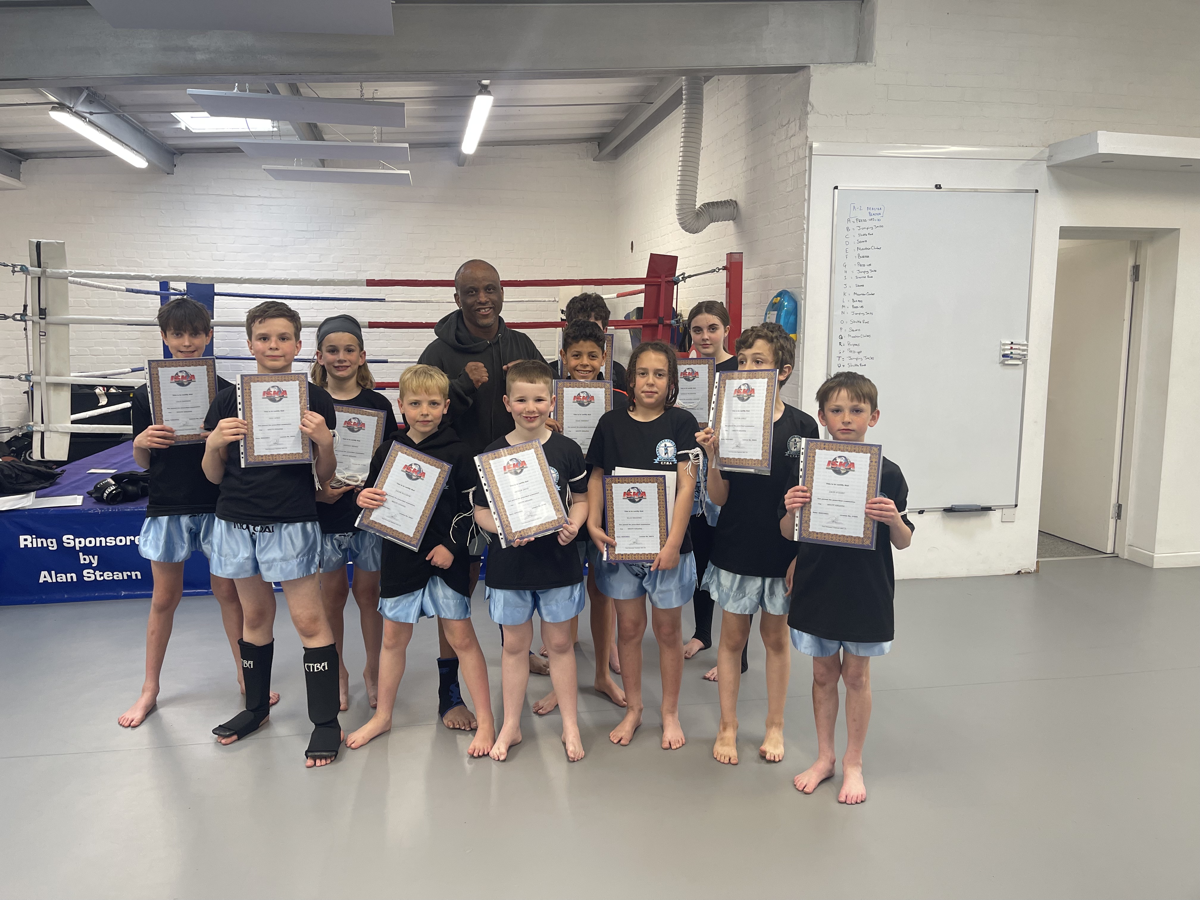 Junior Herbert presenting certificates